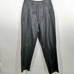 Genuine Soft Leather Black Pants Waist 28x31